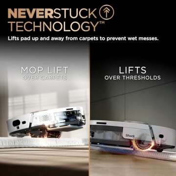 Shark Robot Vacuum & Mop Combo, PowerDetect NeverTouch Pro, Self-Emptying, Self-Refill with Self-Clean Pad Wash & Dry, 60-Day Debris Capacity, 30-Day Refill Tank, 5 PowerDetect Technologies, AV2800ZE