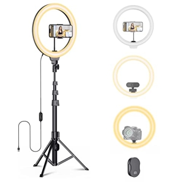 Fugetek 12" Selfie Ring Light with 68" Tripod Stand
