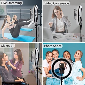 Fugetek 12" Selfie Ring Light with 68" Tripod Stand