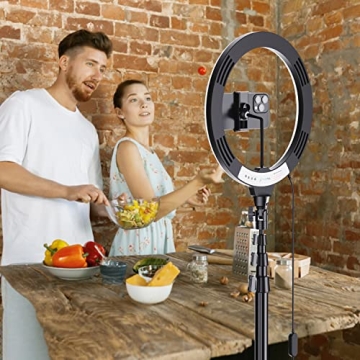 Fugetek 12" Selfie Ring Light with 68" Tripod Stand