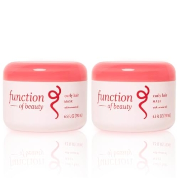 FUNCTION OF BEAUTY Hair Mask for Curly Hair, 2-Pack - Nourishing Coconut Oil & Shea Butter Treatment