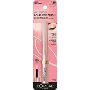 L'Oreal Paris Rose Gold Voluminous Liquid Eyeliner, 0.05 oz