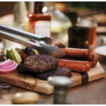 Baseball BBQ | 12'' Home Plate Cutting Board | Kitchen & BBQ Accessory for Baseball Fans Wood for Chopping, Prep, or Charcuterie | Made in USA