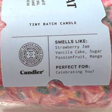 Candier Congrats Candle by Ryan Porter, 9oz | Congratulations Candle | Fragranced Soy Candle Pink