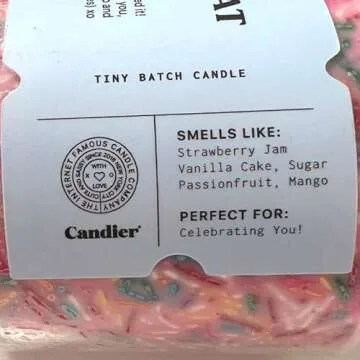 Candier Congrats Candle by Ryan Porter, 9oz | Congratulations Candle | Fragranced Soy Candle Pink