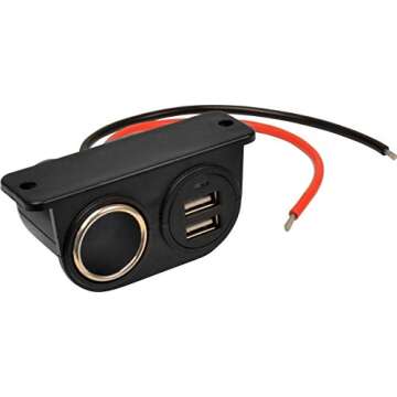 Custom Accessories 12V Dual USB Under Dash Mount - Perfect for Smartphones