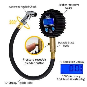JACO ElitePro Digital Tire Pressure Gauge for Accurate Readings