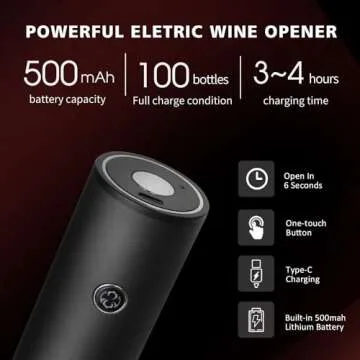 Ludkim Electric Wine Opener Gift Set with Aerator