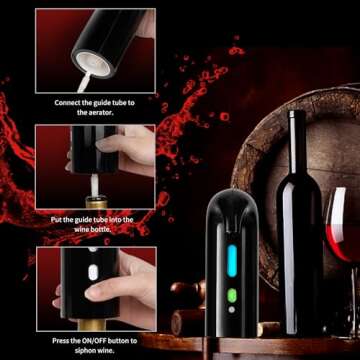 Ludkim Electric Wine Opener Gift Set with Aerator