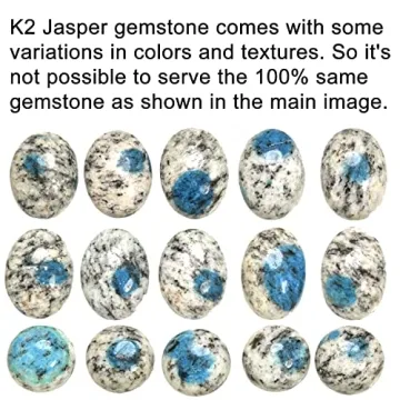 JEWELOPORIUM K2 Jasper Silver Ring, Size 8 for Women