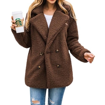 PRETTYGARDEN Women's Fashion Winter Coat Sherpa Fleece Faux Fur Shearling Oversized Trendy Jackets W...