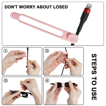 Nearockle 16Pcs Silicone Cable Straps for Easy Organization