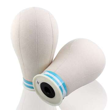 Canvas Block Head 25 Inch for Wig Making and Styling