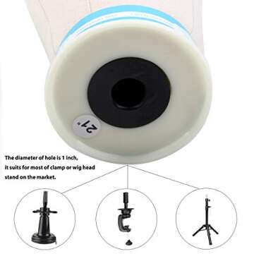 Canvas Block Head 25 Inch for Wig Making and Styling