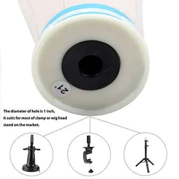 Canvas Block Head 25 Inch for Wig Making and Styling