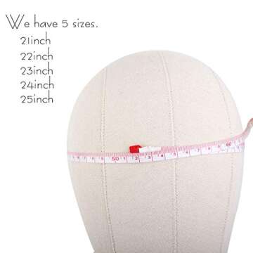 Canvas Block Head 25 Inch for Wig Making and Styling