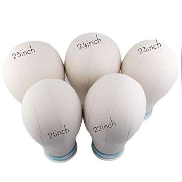 Canvas Block Head 25 Inch for Wig Making and Styling