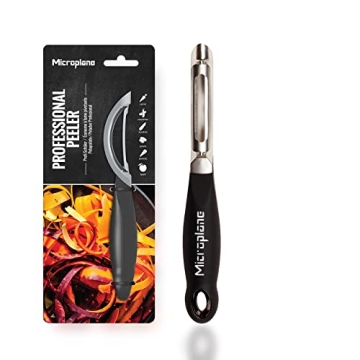 Microplane Stainless Steel Professional Swivel Peeler, Sharp Blade for Effortless Peeling of Hard Fr...