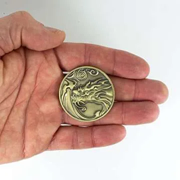 Paladin Dragon D2 Coin for Tabletop RPG Gaming