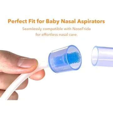 120-Pack of Premium Baby Nasal Aspirator Hygiene Filters, Replacement for NoseFrida Nasal Aspirator Filter, BPA, Phthalate & Latex Free