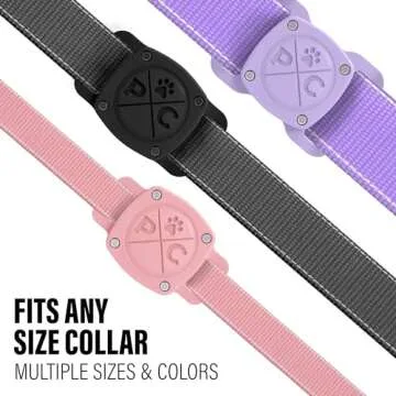 Pup Culture IP68 Waterproof AirTag Dog Collar Holder | 2.5X Stronger Than Competitors - Track Your Pet Using Apple AirTag Technology | Doesn’t Hurt Your Collar |Dog or Cat Collar Airtag Holder