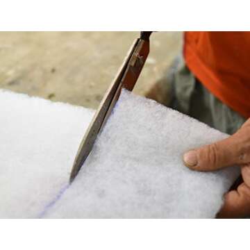 IZO All Supply 48 Inch Wide x 5 Yards Upholstery Dacron Batting Polyester Cushion Wrap (5Y,Dacron)