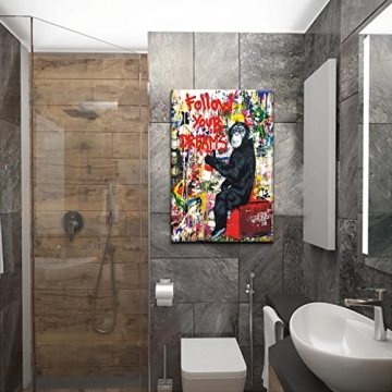 Banksy Monkey Wall Art Canvas - Inspirational Decor