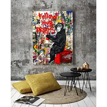 Banksy Monkey Wall Art Canvas - Inspirational Decor