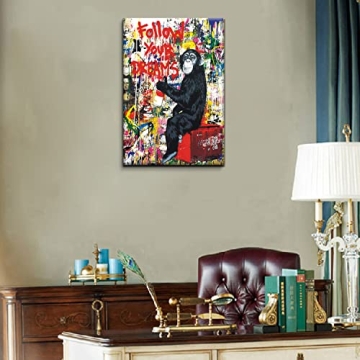 Banksy Monkey Wall Art Canvas - Inspirational Decor