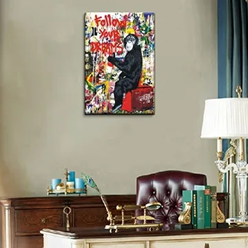 Banksy Monkey Wall Art Canvas - Inspirational Decor