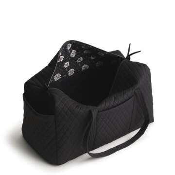 Vera Bradley Women's Premium Cotton Large Original Duffel, Moonless Night, One Size