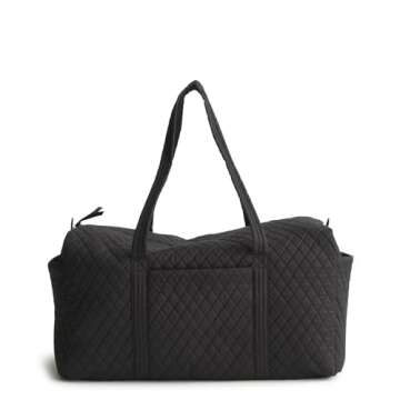 Vera Bradley Women's Premium Cotton Large Original Duffel, Moonless Night, One Size