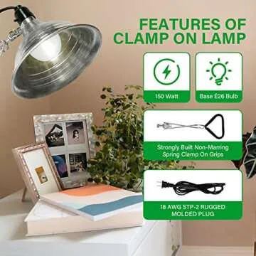 Simple Deluxe Adjustable Clamp Lamp for Versatile Lighting