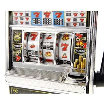PowerTRC Jumbo Slot Machine Coin Bank for Family Fun
