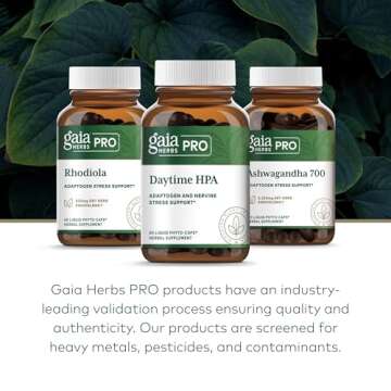 Gaia Herbs Pro Daytime HPA - Adaptogen & Nervine Supplement for Stress Support - with Ashwagandha, Holy Basil, Oats, Rhodiola & Schisandra - 120 Vegan Liquid Phyto-Capsules (60 Servings)