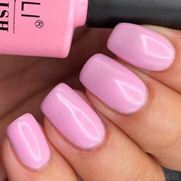 AIMEILI Soak Off U V LED Hema Free Pink Gel Nail Polish - Cake Pop (019) 10ml