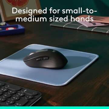Logitech Signature M650 Wireless Mouse - For Small to Medium Sized Hands, 2-Year Battery, Silent Clicks, Customizable Side Buttons, Bluetooth, for PC/Mac/Multi-Device/Chromebook - Black