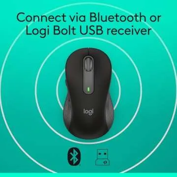 Logitech Signature M650 Wireless Mouse - For Small to Medium Sized Hands, 2-Year Battery, Silent Clicks, Customizable Side Buttons, Bluetooth, for PC/Mac/Multi-Device/Chromebook - Black