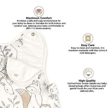 Crane Baby Blanket, Wearable Soft Cotton Baby Blanket for Boys and Girls 0-9 Months, Woodland Animal, 19”w x 30”h