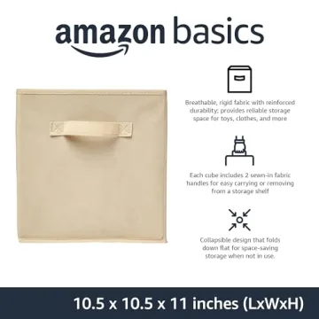 Amazon Basics Collapsible Fabric Storage Cubes Organizer 6-Pack