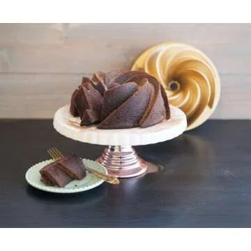 Nordic Ware Heritage Bundt 6 Cup Gold Pan for Baking