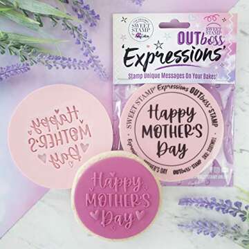 Sweet Stamp by AmyCakes Outboss Plastic Expression Stamp, Happy Mother's Day
