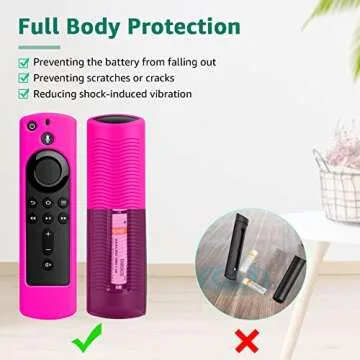 (3Pack) Hilangsan Protective Remote Cover,Streaming Stick TV 4K Cover,Remote Cover for TV Stick (3rd Gen) [2021 Release],Light Weight Shockproof Remote Case(Glow Green & Blue,Rose Red Not Glow)