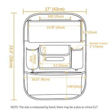 Viaviat Car Seat Organizers Waterproof Backseat Protector with Storage Pocket Large Leather Kick Mats for Kids Pets Automobile SUV Truck (Black, Large Pocket)