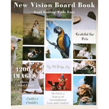 FOUNCY Vision Board Book - Unlock Dreams with 1200+ Pictures & Quotes