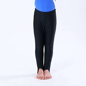 Mens and Boys Gymnastics Pants Leotard Youth Ballet Tights Stirrup Pants for Dance Yoga Practice Ath...