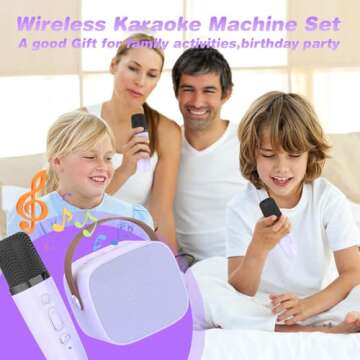 MEGUO Mini Karaoke Machine,Funny Toys Christmas Birthday Gifts for Kids Age 4-12 Girls,Boys,Adults, ...