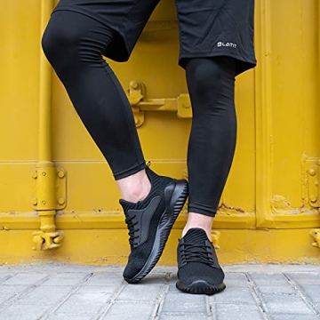 Akk Running Shoes for Men Sneakers - Lightweight Comfy Casual Memory Foam Workout Shoes for Walking Tennis Indoor Outdoor Black Size 6.5