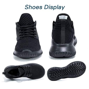 Akk Running Shoes for Men Sneakers - Lightweight Comfy Casual Memory Foam Workout Shoes for Walking Tennis Indoor Outdoor Black Size 6.5