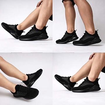 Akk Running Shoes for Men Sneakers - Lightweight Comfy Casual Memory Foam Workout Shoes for Walking Tennis Indoor Outdoor Black Size 6.5